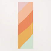 Farbige Retro Sweet Pastel Geometric Streifen Yogamatte (Vorderseite)