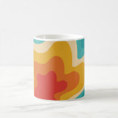 Farbige Retro-Swirldesign Kaffeetasse (Mittel)