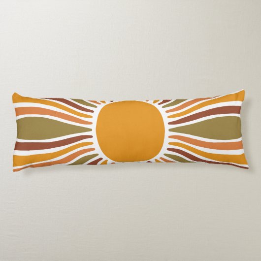 Farbige Retro-Vintage Sonnenaufgang Seitenschläferkissen (Rückseite)