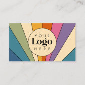 Farbige Retro-Vorlage für den QR-Code für benutzer Visitenkarte (Vorderseite)