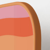 Farbige Retro-Wavy Lines Personalisierter Textname Pickleball Schläger (Linke Seite)