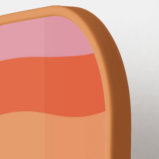 Farbige Retro-Wavy Lines Personalisierter Textname Pickleball Schläger (Linke Seite)