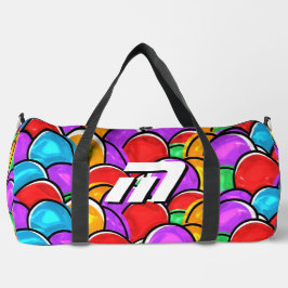 Farbige Retro-Wellige Pop-Art-Einzelanfertigung Mo Duffle Bag