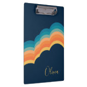 Farbige Retro-Wolken-Design Klemmbrett (Rechts)