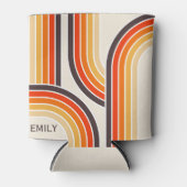 Farbige Retrobögen und -linien Dosenkühler (Vorderseite)