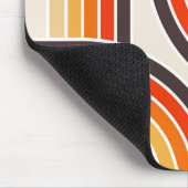 Farbige Retrobögen und -linien Mousepad (Ecke)