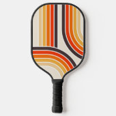 Farbige Retrobögen und -linien Pickleball Schläger (Rückseite)