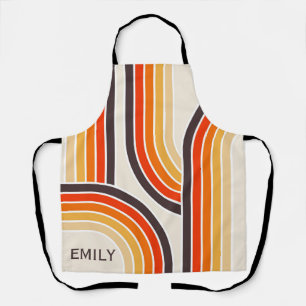 Farbige Retrobögen und -linien Schürze