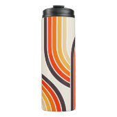 Farbige Retrobögen und -linien Thermosbecher (Vorderseite)