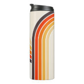 Farbige Retrobögen und -linien Thermosbecher (Nach rechts gedreht)