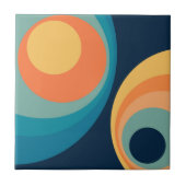 Farbige Retrokreise Fliese (Vorderseite)