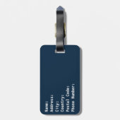 Farbige Retrokreise Gepäckanhänger (Rückseite vertikal)