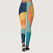 Farbige Retrokreise Leggings (Rückseite)