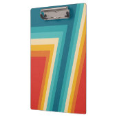 Farbige Retrostreifen - 70er 80er Design Klemmbrett (Links)