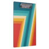 Farbige Retrostreifen - 70er 80er Design Klemmbrett (Rechts)