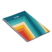 Farbige Retrostreifen - 70er, 80er Notizblock (Rechte Seite)