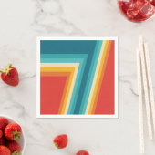 Farbige Retrostreifen - 70er, 80er Serviette (Beispiel)