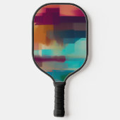 Farbige Retrotonmischung Pickleball Schläger (Rückseite)