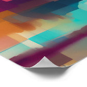 Farbige Retrotonmischung Poster (Ecke)