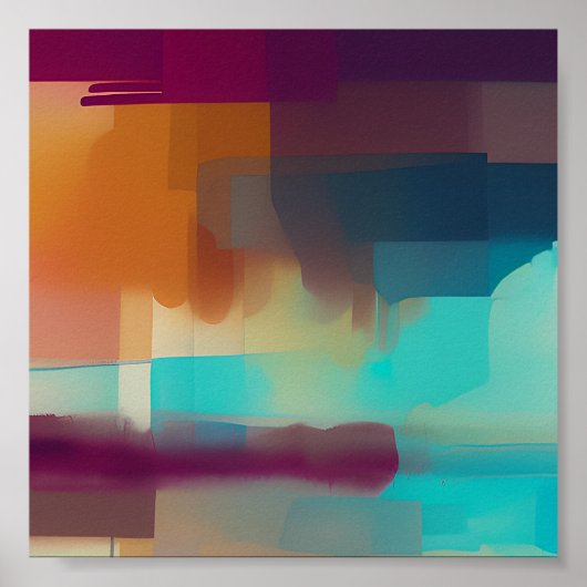 Farbige Retrotonmischung Poster (Vorne)