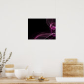 Farbige Ribbons - Rosa Poster (Küche)