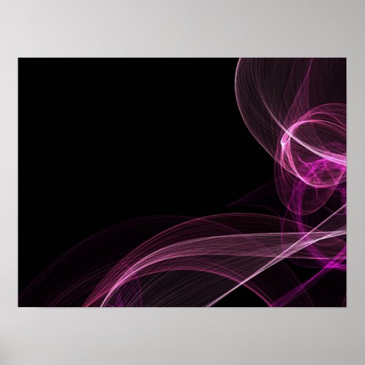 Farbige Ribbons - Rosa Poster (Vorne)