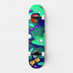 Farbige Riff-Fisch-Skateboard-Decke Skateboard