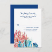 Farbige Riffe | Hochzeit RSVP (Vorne/Hinten)