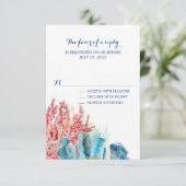 Farbige Riffe | Hochzeit RSVP Karte (Stehend Vorderseite)