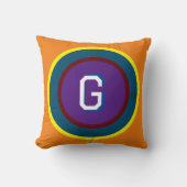 Farbige Ringe mit Monogram-Kissen Kissen (Vorderseite)
