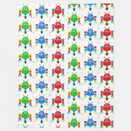 Farbige Roboter Kids Duvet Cover Fleecedecke