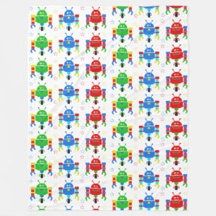 Farbige Roboter Kids Duvet Cover Fleecedecke