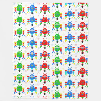 Farbige Roboter Kids Duvet Cover Fleecedecke