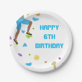 Farbige Rock Climbing Party Papierplatte Pappteller