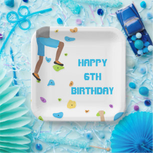 Farbige Rock Climbing Party Papierplatte Pappteller