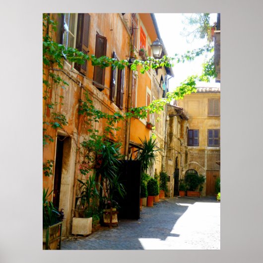 Farbige römische Gebäude Poster (Vorne)