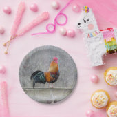 Farbige Roosterpapier-Teller Pappteller (Party)