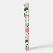 Farbige rosa Blumen-Garten-Monogramm Case-Mate iPhone Hülle (Rückseite / Links)