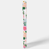 Farbige rosa Blumen-Garten-Monogramm  Case-Mate iPhone Hülle (Rückseite / Links)