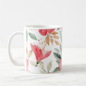 Farbige, rosa Blumenmuster  Kaffeetasse (Links)