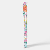 Farbige rosa Garten-Monogramm Case-Mate iPhone Hülle (Rückseite / Links)