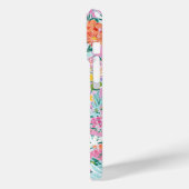 Farbige rosa Garten-Monogramm Case-Mate iPhone Hülle (Rückseite / Links)