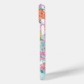 Farbige rosa Garten-Monogramm Case-Mate iPhone Hülle (Rückseite / Links)