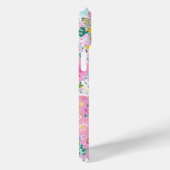 Farbige rosa Garten-Monogramm Case-Mate iPhone Hülle (Rückseite / Rechts)