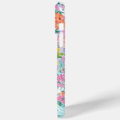 Farbige rosa Garten-Monogramm Case-Mate iPhone Hülle (Rückseite / Links)