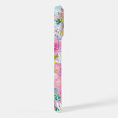 Farbige rosa Garten-Monogramm iPhone Hülle (Rechte Seite)