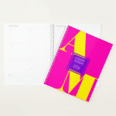 Farbige Rosa und gelbe Monogramm Planer (Anzeige)