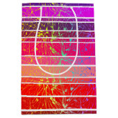 Farbige, rosa und Lila Streifen, Feuerwerkskörper Mittlere Geschenktüte (Vorderseite)