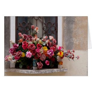 Farbige Rose aus Kunststoff