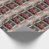 Farbige Rose aus Kunststoff Geschenkpapier (Ecke)